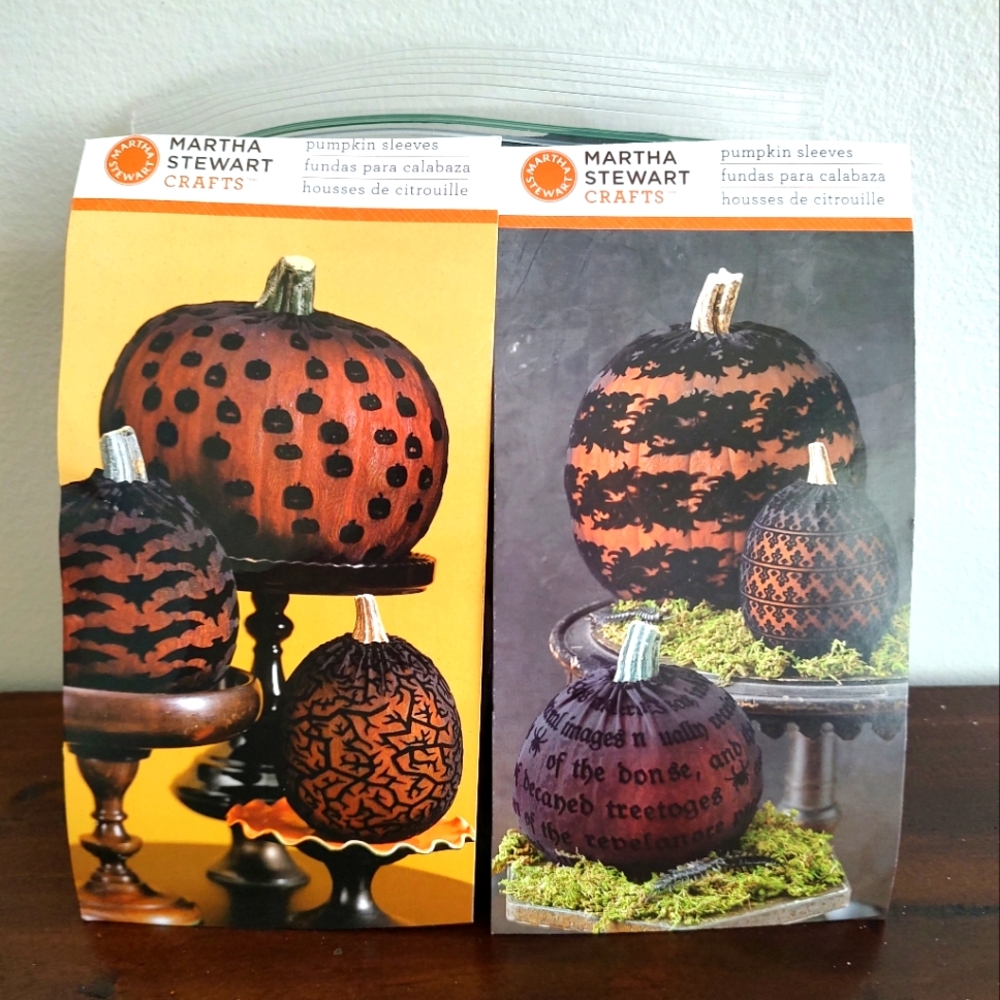 Vintage Martha Stewart Halloween Pumpkin Decoration Sleeves Set Of Six